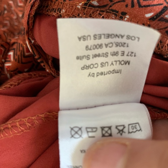 NWT Molly Bracken London  Retro Rust Wide Legged Fully Lined Jumpsuit ( SZ S) - Picture 10 of 12